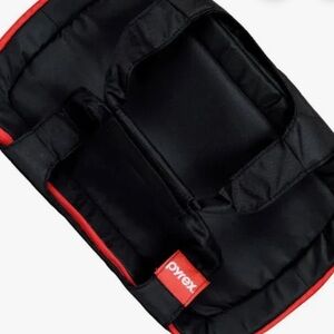 Pyrex Black Duffel Bag with Red Accents
